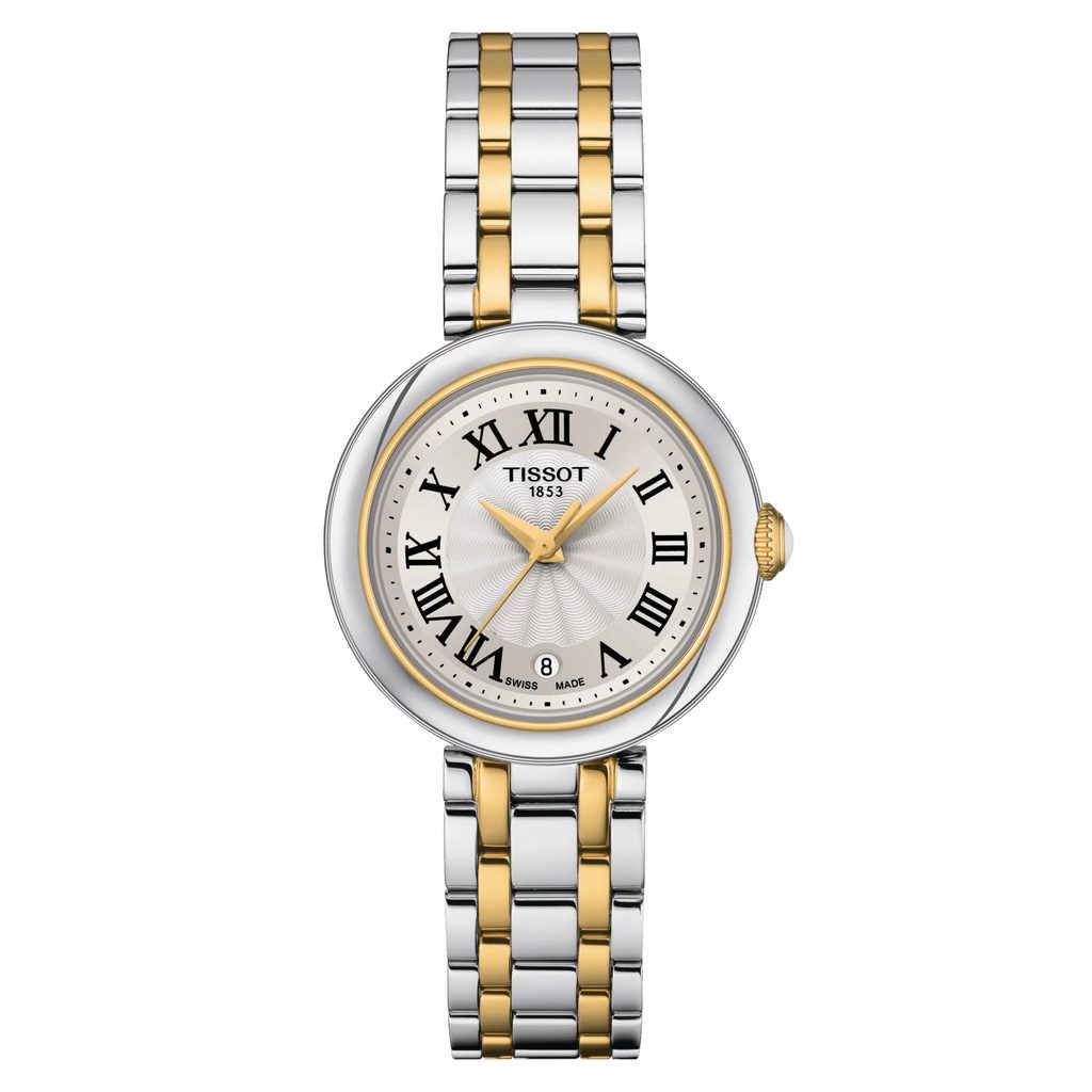  Shop Authentic Tissot Bellissima Small Lady Mother of Pearl Dial Two Tone Steel Strap Watch For Women - T126.010.22.013.00 - Luxxuri