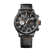  Shop Authentic Tommy Hilfiger Trent Multifunction Black Dial Black Leather Strap Watch for Men - 1791136 - Luxxuri