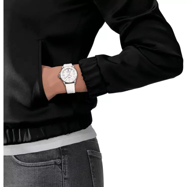  Shop Authentic Tissot Seastar 1000 Mother of Pearl White Dial White Rubber Strap Watch for Women - T120.210.17.116.00 - Luxxuri