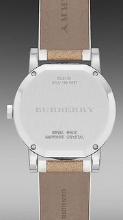  Shop Authentic Burberry The City Silver Dial Brown Leather Strap Watch for Women - BU9136 - Luxxuri