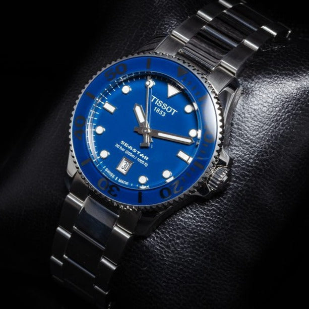  Shop Authentic Tissot Seastar 1000 Lady Blue Dial Silver Steel Strap Watch For Women - T120.210.11.041.00 - Luxxuri