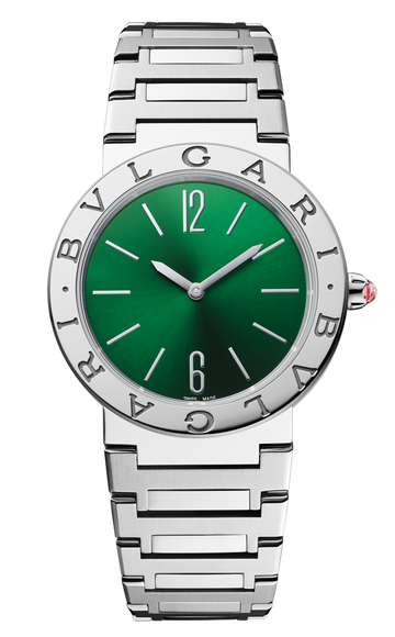  Shop Authentic Bvlgari Bvlgari Bvlgari Lady Green Dial Silver Steel Strap Watch for Women - BVLGARI103693 - Luxxuri