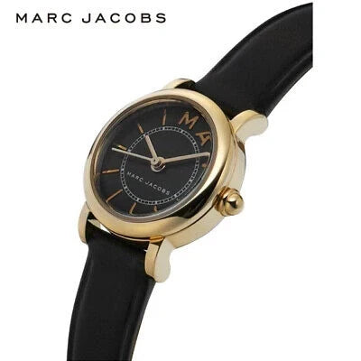  Shop Authentic Marc Jacobs Roxy Black Dial Black Leather Strap Watch for Women - MJ1585 - Luxxuri