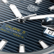  Shop Authentic Tag Heuer Aquaracer Calibre 5 Automatic Blue Dial Silver Steel Strap Watch for Men - WAY2012.BA0927 - Luxxuri