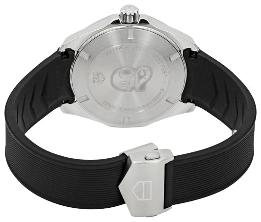  Shop Authentic Tag Heuer Aquaracer Calibre 5 Automatic Black Dial Black Rubber Strap Watch for Men - WAY201A.FT6142 - Luxxuri