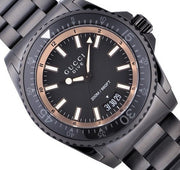  Shop Authentic Gucci Dive Quartz Black Dial Black Steel Strap Watch For Men - YA136213 - Luxxuri