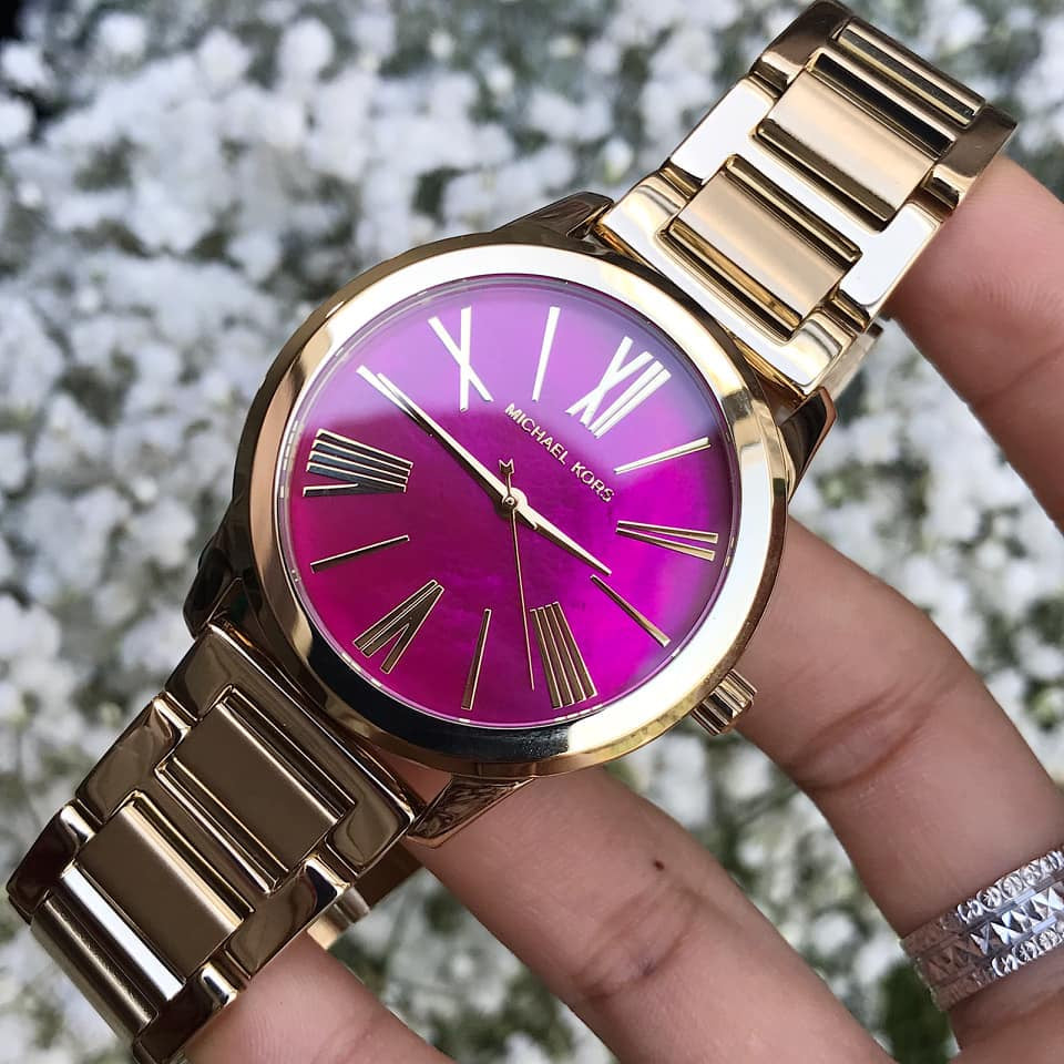  Shop Authentic Michael Kors Hartman Quartz Pink Dial Gold Steel Strap Watch For Women - MK3520 - Luxxuri