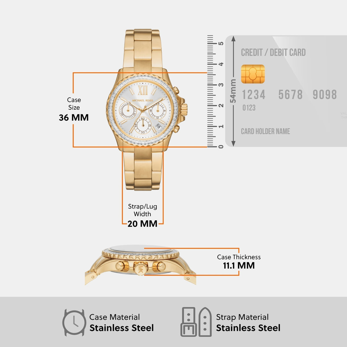 Shop Authentic Michael Kors Everest Chronograph White Dial Gold Steel Strap Watch For Women - MK7212 - Luxxuri