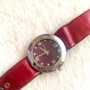  Shop Authentic Marc Jacobs Amy Red Dial Burgundy Leather Strap Watch for Women - MBM1152 - Luxxuri