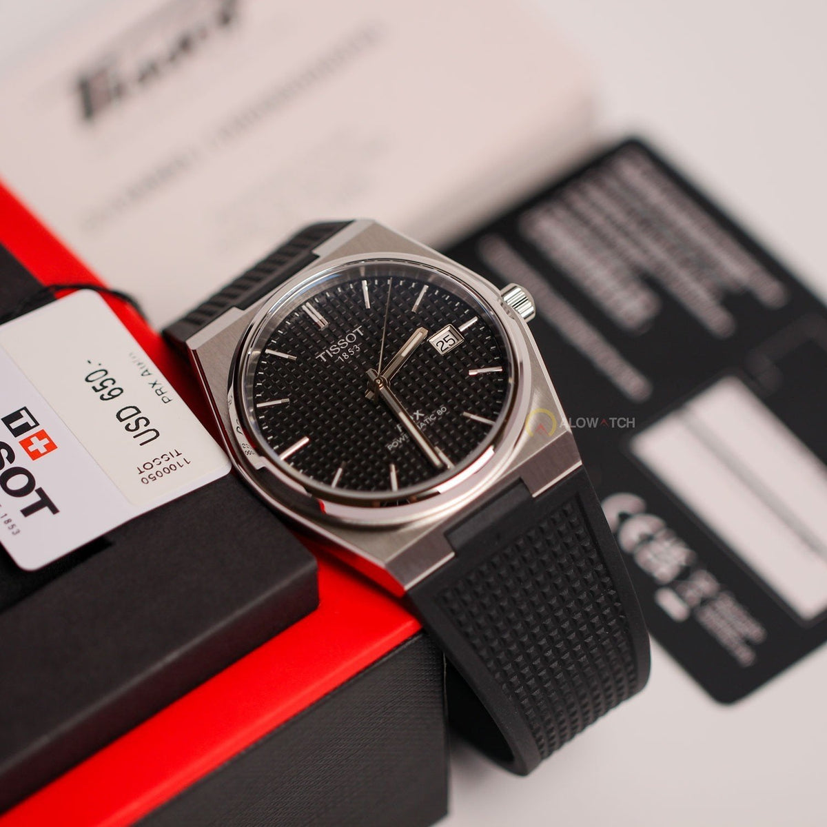  Shop Authentic Tissot PRX Powermatic 80 Black Dial Black Rubber Strap Watch for Men - T137.407.17.051.00 - Luxxuri