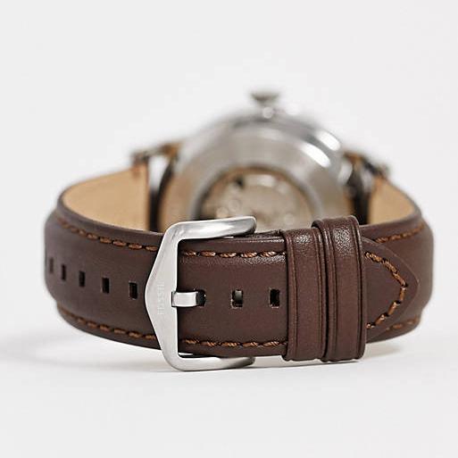  Shop Authentic Fossil Townsman Automatic White Dial Brown Leather Strap Watch for Men - ME3064 - Luxxuri