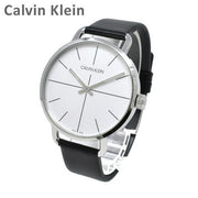  Shop Authentic Calvin Klein Even Silver Dial Black Leather Strap Watch for Men - K7B211CY - Luxxuri