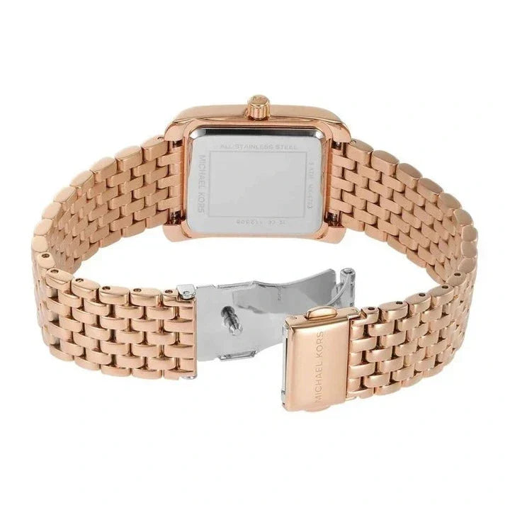  Shop Authentic Michael Kors Emery Three-Hand White Dial Rose Gold Steel Strap Watch for Women - MK4743 - Luxxuri
