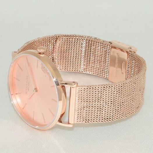 Coach Perry Rose Gold Dial Rose Gold Mesh Bracelet Watch for Women - 14503343