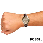  Shop Authentic Fossil Grant Chronograph Brown Dial Brown Leather Strap Watch for Men - FS5214 - Luxxuri