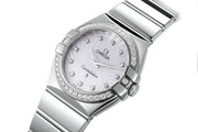  Shop Authentic Omega Constellation Quartz Diamonds Silver Dial Silver Steel Strap Watch for Women - 123.15.27.60.55.004 - Luxxuri