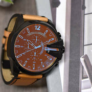  Shop Authentic Diesel Mega Chief Chronograph Copper Dial Brown Leather Strap Watch For Men - DZ4476 - Luxxuri