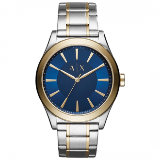  Shop Authentic Armani Exchange Nico Quartz Blue Dial Two Tone Steel Strap Watch For Men - AX2332 - Luxxuri