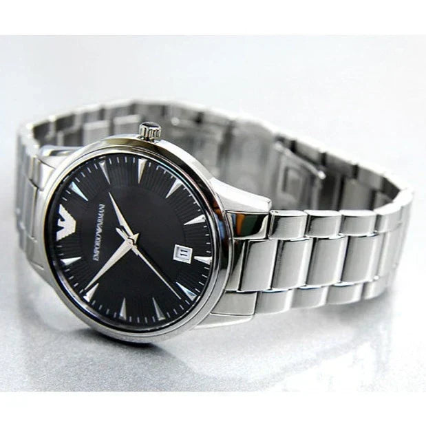  Shop Authentic Emporio Armani Classic Quartz Black Dial Silver Steel Strap Watch For Women - AR2441 - Luxxuri