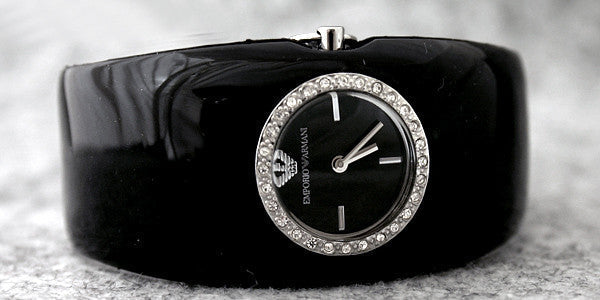  Shop Authentic Emporio Armani Casual Analog Black Dial Black Leather Strap Watch For Women - AR0739 - Luxxuri