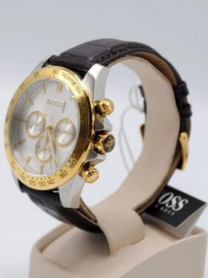  Shop Authentic Hugo Boss Ikon White Dial Brown Leather Strap Watch for Men - 1513174 - Luxxuri