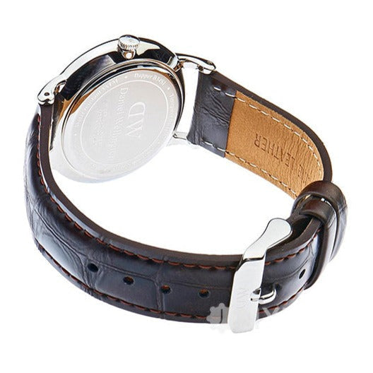  Shop Authentic Daniel Wellington Dapper York Quartz White Dial Dark Brown Leather Strap Watch For Women - DW00100097 - Luxxuri