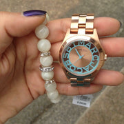  Shop Authentic Marc Jacobs Henry Rose Gold Dial Rose Gold Steel Strap Watch for Women - MBM3296 - Luxxuri