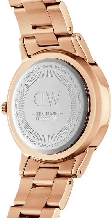  Shop Authentic Daniel Wellington Iconic Link Black Dial Rose Gold Steel Strap Watch for Women - DW00100210 - Luxxuri