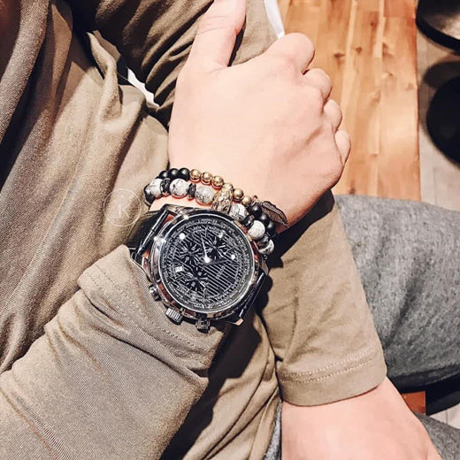  Shop Authentic Guess Persuit Multifunction Black Dial Black Leather Strap Watch for Men - W0500G2 - Luxxuri