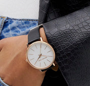  Shop Authentic Michael Kors Pyper Quartz White Dial Black Leather Strap Watch For Women - MK2834 - Luxxuri