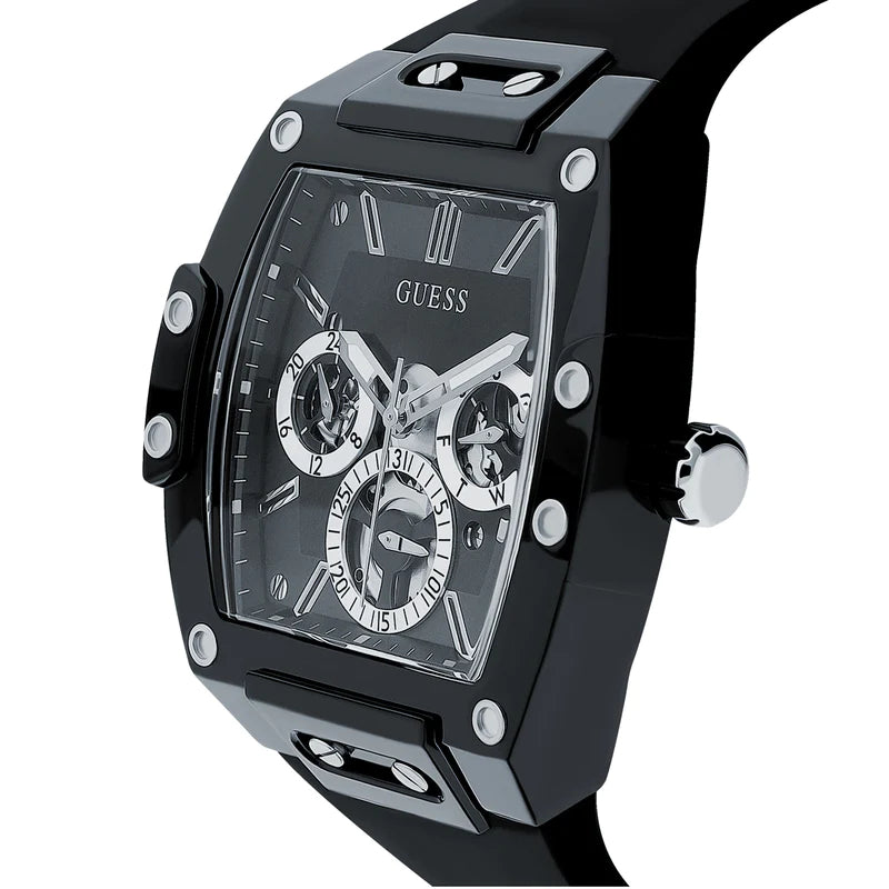 Shop Authentic Guess Phoenix Multifunction Black Dial Black Rubber Strap Watch for Men - GW0203G3 - Luxxuri