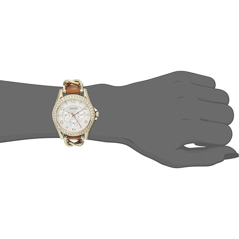  Shop Authentic Fossil Riley Multifunction White Dial Orange Leather Strap Watch for Women - ES3723 - Luxxuri