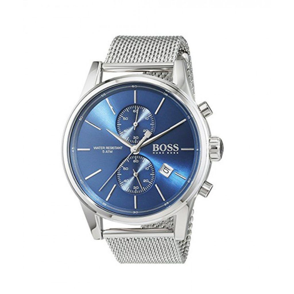  Shop Authentic Hugo Boss Jet Blue Dial Silver Mesh Bracelet Watch for Men - 1513441 - Luxxuri