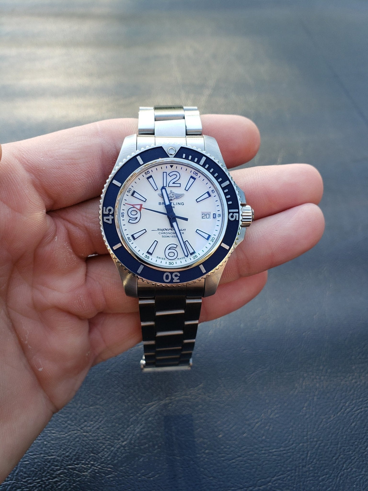  Shop Authentic Breitling Superocean 42mm White Dial Silver Steel Strap Watch for Men - A17366D81A1A1 - Luxxuri