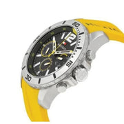  Shop Authentic Tommy Hilfiger Sports Multifunction Black Dial Yellow Rubber Strap Watch for Men - 1791144 - Luxxuri