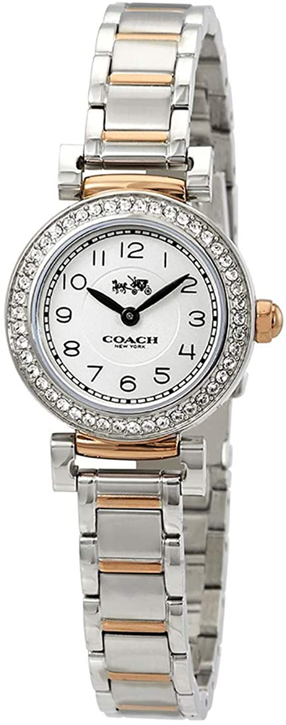 Coach Madison Crystals Silver Dial Two Tone Steel Strap Watch for Women - 14502404