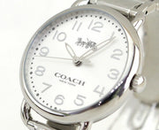 Coach Delancey White Dial Silver Steel Strap Watch for Women - 14502495