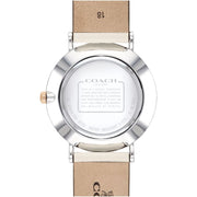 Coach Perry White Dial White Leather Strap Watch for Women - 14503117