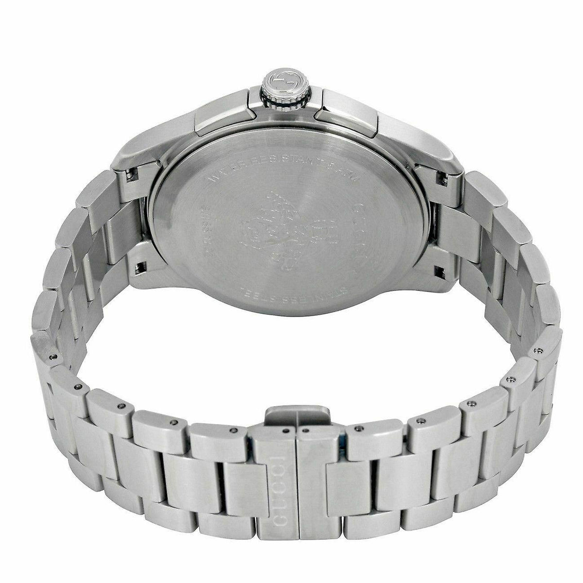  Shop Authentic Gucci G-Timeless Chronograph Black Dial Silver Steel Strap Watch For Men - YA126267 - Luxxuri