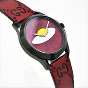  Shop Authentic Gucci G Timeless Ghost Red Dial Red Leather Strap Watch For Men - YA1264023 - Luxxuri