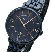  Shop Authentic Fossil Jacqueline Blue Dial Blue Steel Strap Watch for Women - ES4094 - Luxxuri