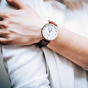  Shop Authentic Daniel Wellington Dapper St Mawes White Dial Brown Leather Strap Watch For Men - DW00100083 - Luxxuri
