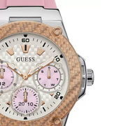  Shop Authentic Guess Zena Quartz White Dial Pink Rubber Strap Watch For Women - W1094L4 - Luxxuri