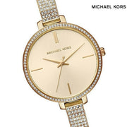  Shop Authentic Michael Kors Jaryn Quartz Gold Dial Gold Steel Strap Watch For Women - MK3784 - Luxxuri