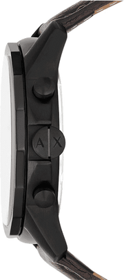  Shop Authentic Armani Exchange Outerbanks Chronograph Black Dial Brown Leather Strap Watch For Men - AX1732 - Luxxuri