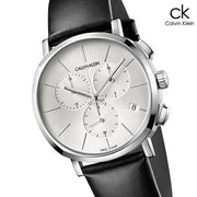  Shop Authentic Calvin Klein Posh Silver Dial Black Leather Strap Watch for Men - K8Q371C6 - Luxxuri