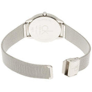  Shop Authentic Calvin Klein Minimalist Black Dial Silver Mesh Bracelet Watch for Men - K3M2112X - Luxxuri