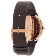  Shop Authentic Calvin Klein Minimal White Dial Brown Leather Strap Watch for Men - K3M216G6 - Luxxuri