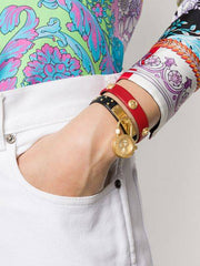  Shop Authentic Versace Medusa Lock Icon Gold Dial Red Leather Strap Watch for Women - VEDW00119 - Luxxuri