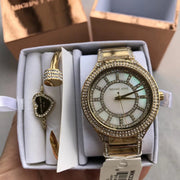  Shop Authentic Michael Kors Kerry Mother of Pearl Dial Gold Steel Strap Watch for Women - MK3312 - Luxxuri